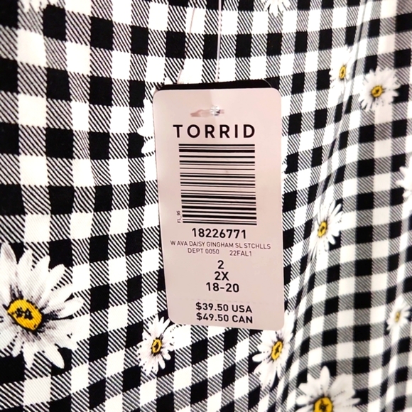 ❤️NWT TORRID DAISY ADJUSTABLE STRAP PLAID STRETCH CHALLIS CAMI TANK, Plus Size - Picture 5 of 11
